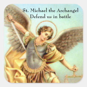 Sticker Carré St Michael l'armure d'épée d'Arkhangel
