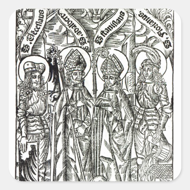 Sticker Carré St. Wenceslaus, Adalbert, Stanislaus St. Florian (Devant)