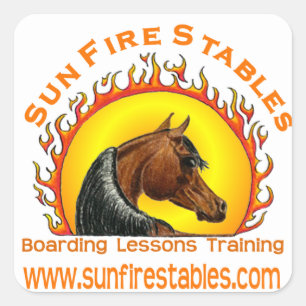 Sticker Carré Stables Sun Fire