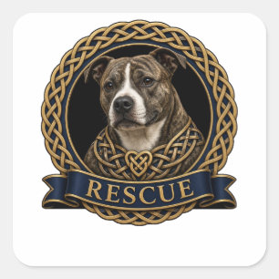 Sticker Carré Staffy Nœud Celtique