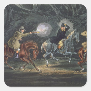 Sticker Carré Stand and Deliver, aquatiné par E. Duncan