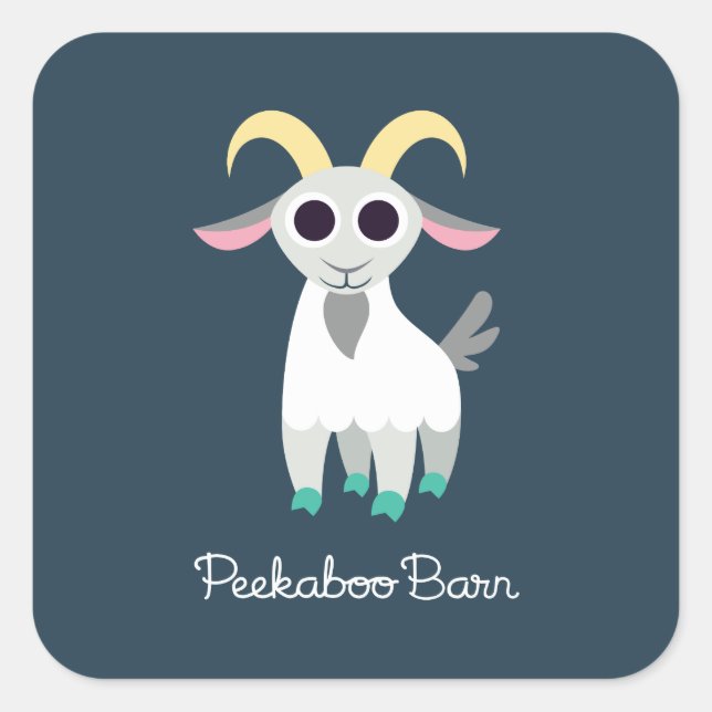 Sticker Carré Stanley la chèvre (Devant)