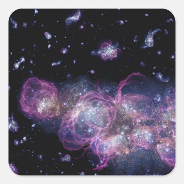 Sticker Carré Starburst Stellar Fireworks Finale Espace extra-at (Devant)