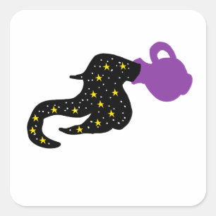 Sticker Carré Starfield Galaxie Porteur d'Eau Verseau
