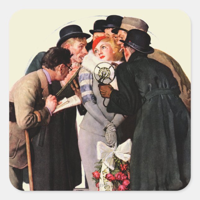 Sticker Carré Starlet Hollywood (Devant)