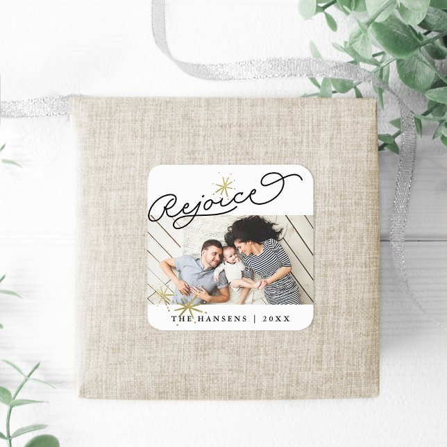 Sticker Carré Starred Rejoice | Photo de vacances (Créateur téléchargé)