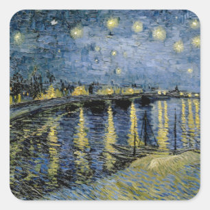 Sticker Carré Starry Night Vincent van Gogh