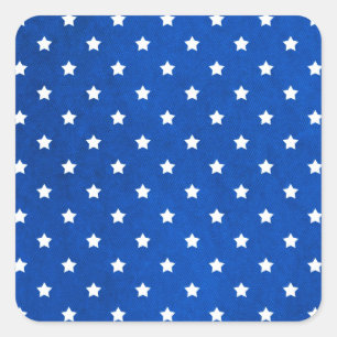 Sticker Carré Stars On Fabric Texture par Shirley Taylor