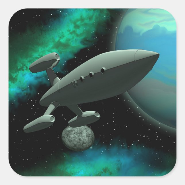 Sticker Carré Starship Explorer (Carré) (Devant)