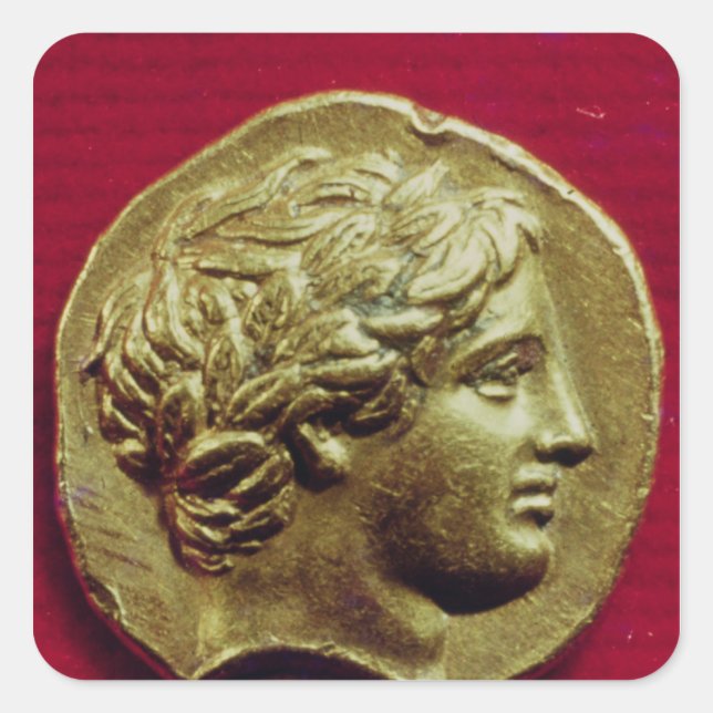 Sticker Carré Stater de Philippe II Roi de Macédoine (Devant)
