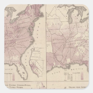 Sticker Carré Statistiques de l'état civil, recensement des État