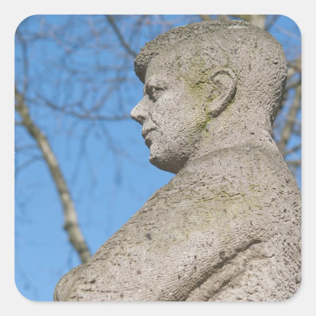Sticker Carré Statue de John F. Kennedy à Bonn (Devant)
