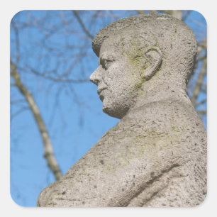 Sticker Carré Statue de John F. Kennedy à Bonn