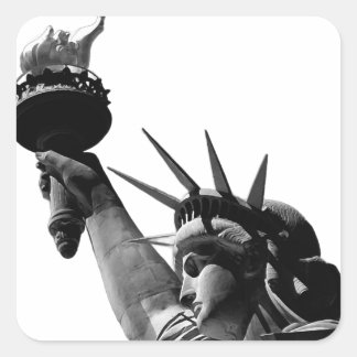 Sticker Carré Statue de la Liberté Noir & Blanc
