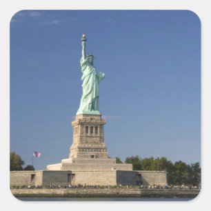 Sticker Carré Statue de la Liberté sur l'île de Liberty à New Yo