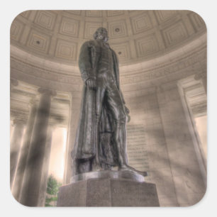 Sticker Carré Statue en bronze commémorative de Thomas Jefferso
