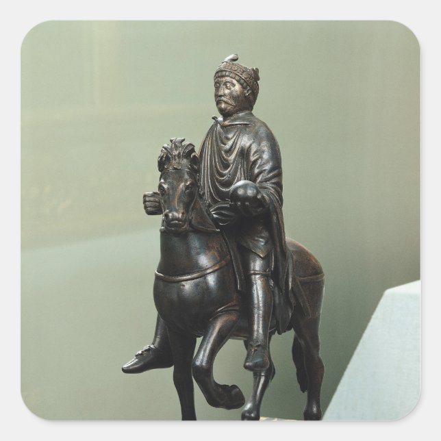 Sticker Carré Statue équestre de Charlemagne (Devant)