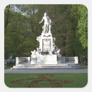 Sticker Carré Statue Mozart