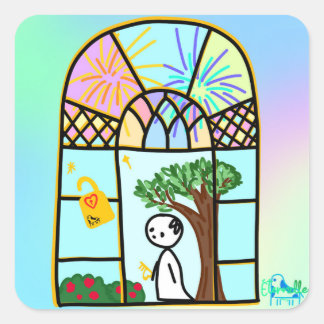 Sticker Carré Stay in the Light