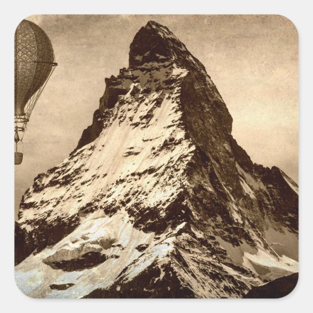 Sticker Carré Steampunk Matterhorn Scène (Devant)