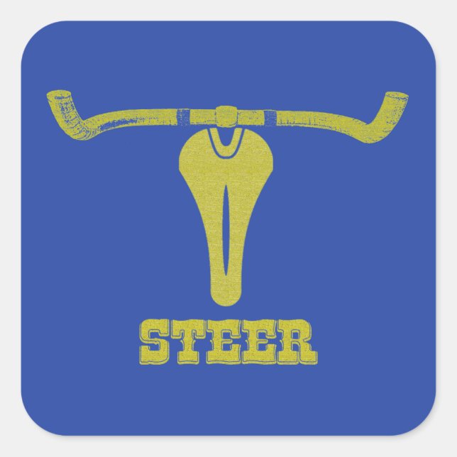 Sticker Carré Steer (vélo) (Devant)