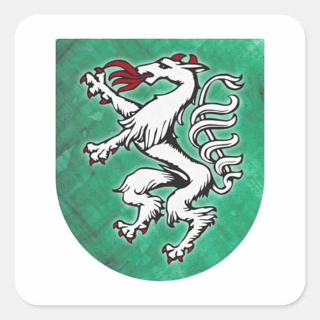 Sticker Carré Steiermark Wappen Panther Aquarell Österreich (Devant)