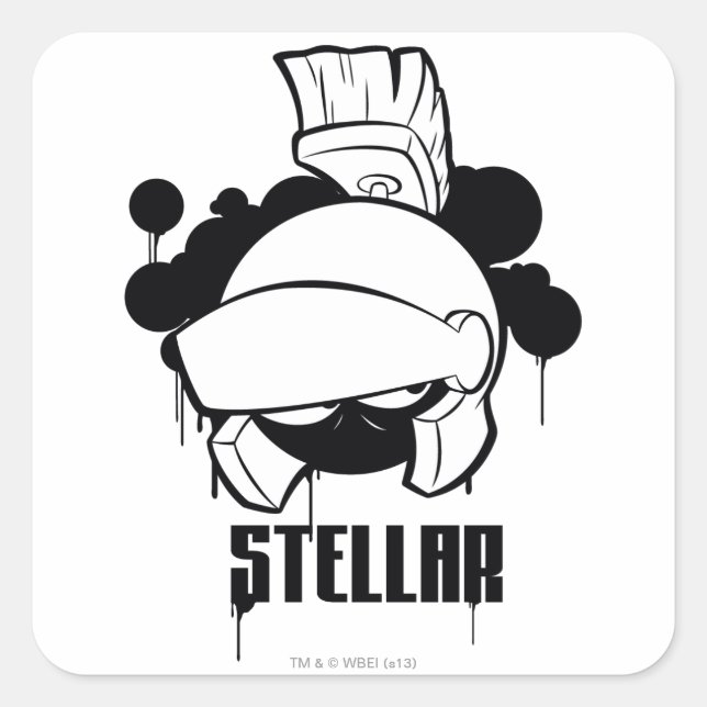 Sticker Carré Stellar MARVIN LE MARTIAN™ (Devant)