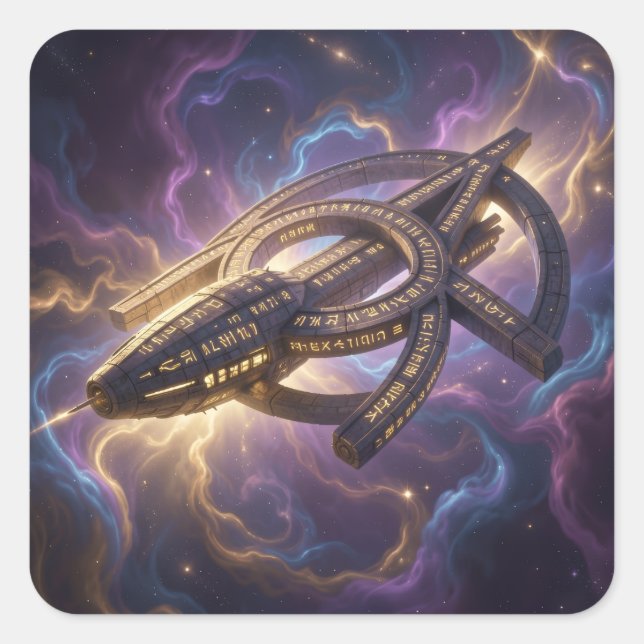 Sticker Carré Stellar Path – Journey Through the Universe´14 (Devant)