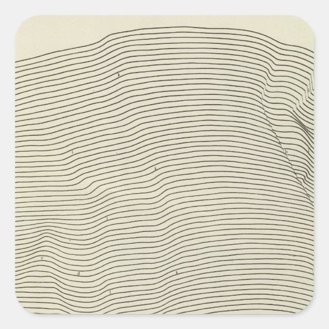 Sticker Carré Stéréogramme des monts Uinta (Devant)