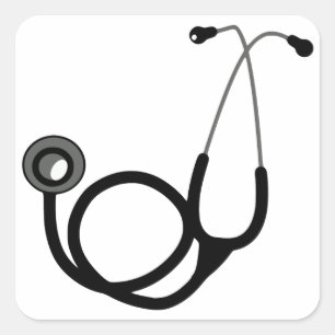 Sticker Carré Stethoscope