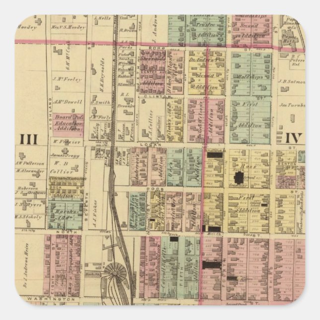 Sticker Carré Steubenville, Ohio (Devant)