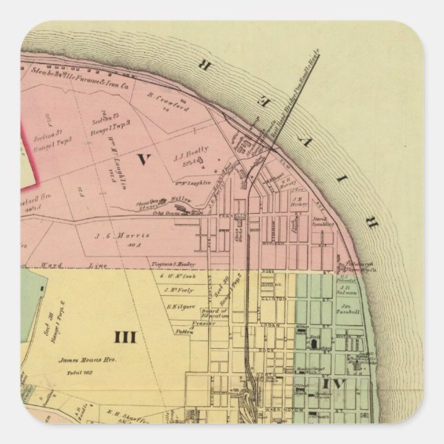 Sticker Carré Steubenville, Ohio 2 (Devant)