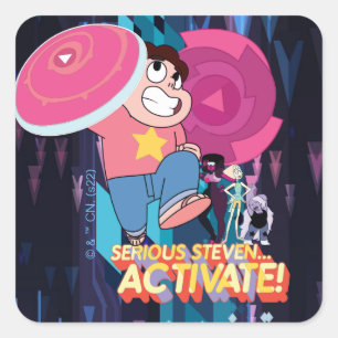 Sticker Carré Steven Universe   Sérieux Steven... Activez !
