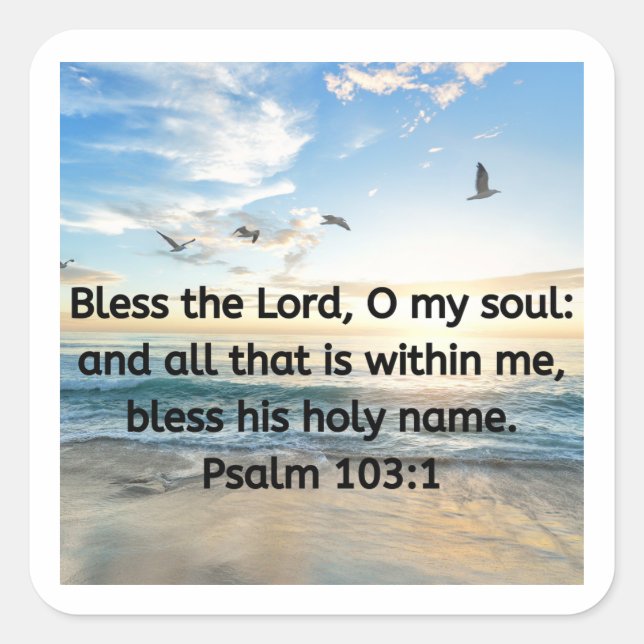 Sticker Carré Stick à thème de la Bible (Devant)