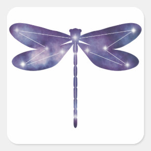 Sticker Carré Stick Constellation de libellule mince