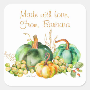 Sticker Carré Stick de boulangerie maison des Citrouilles de Tha