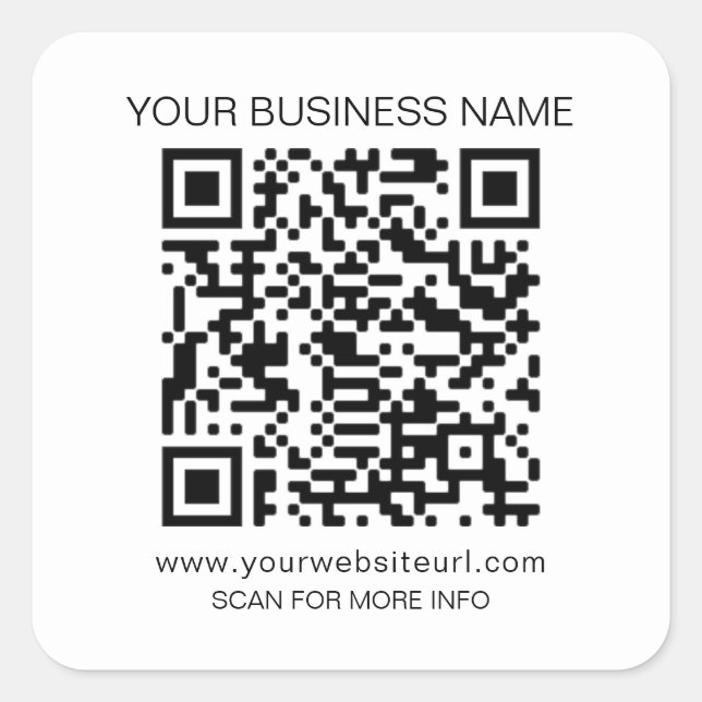 Sticker Carré Sticke du Carré de marketing personnalisé du code  (Devant)