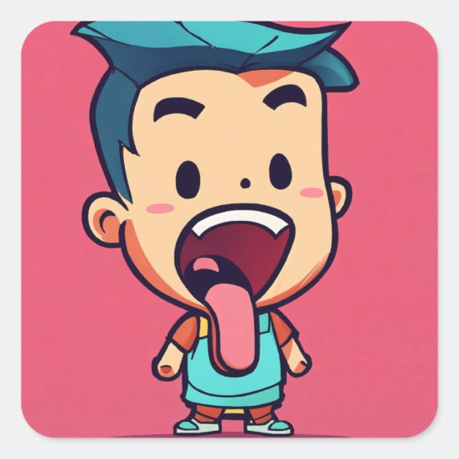 Sticker Carré "Stickers de vinyle à l'oeil pour la personnalisat (Devant)