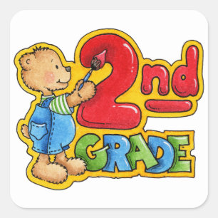 Sticker Carré Stickers/École de 2ème année