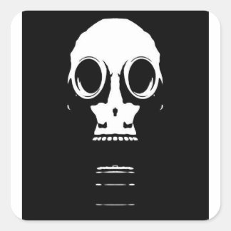 Sticker Carré Sticleur à crayon de masque à gaz