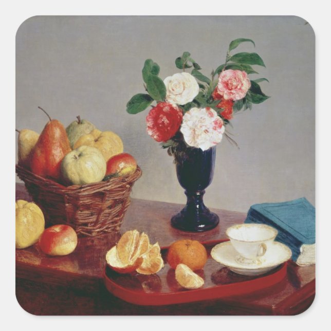 Sticker Carré Still Life, 1866 (Devant)