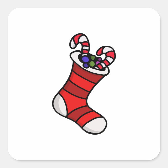 Sticker Carré Stockage de Noël (Devant)