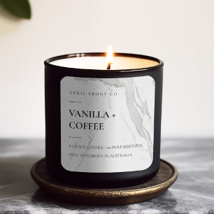 STICKER CARRÉ STONE DE MARBRE BLANC MODERNE SIMPLE ET ÉLÉGANT