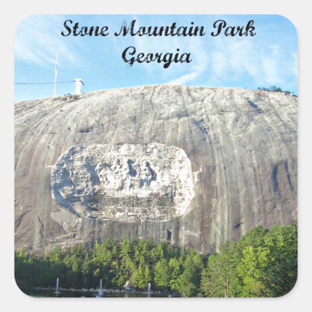 Sticker Carré Stone Mountain Park, Géorgie (Devant)