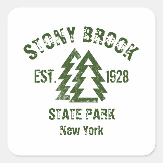 Sticker Carré Stony Brook State Park New York (Devant)