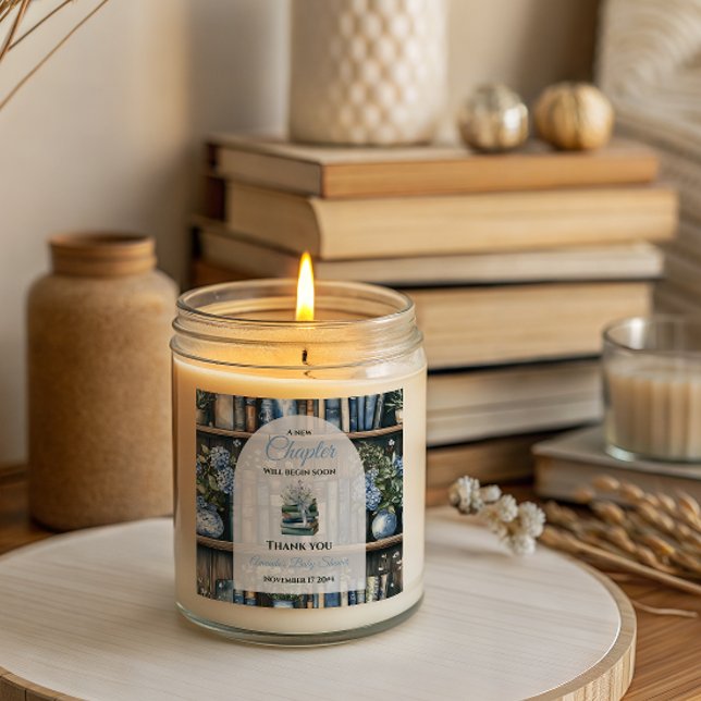 Sticker Carré Storybook Blue Boy Library Book Baby Shower (Créateur téléchargé)