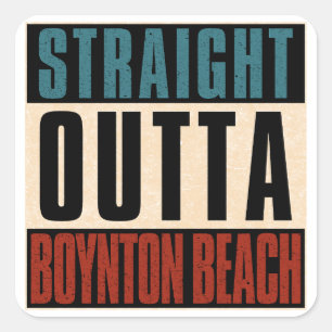 Sticker Carré Strasse Outta Boynton Beach Floride FL