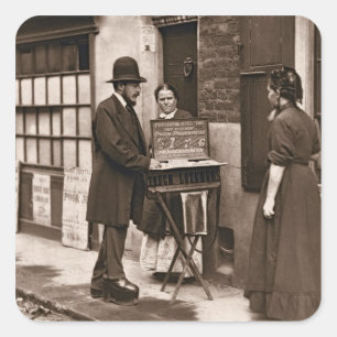 Sticker Carré Street Doctor, 1876-77 (bois)