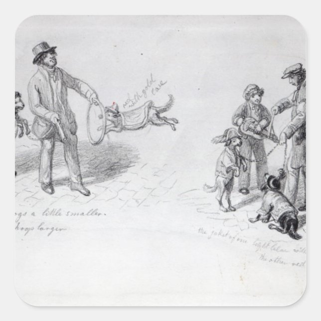 Sticker Carré Street Performers, c.1839-43 (Devant)