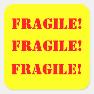 Sticker Carré Strickers carré fragile